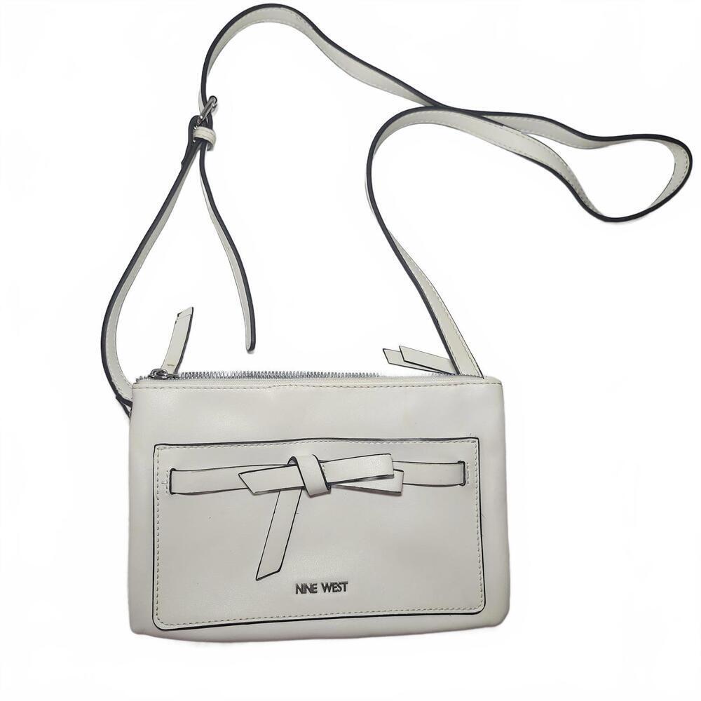 Nine West Womens Crossbody Bag Bone White Classic